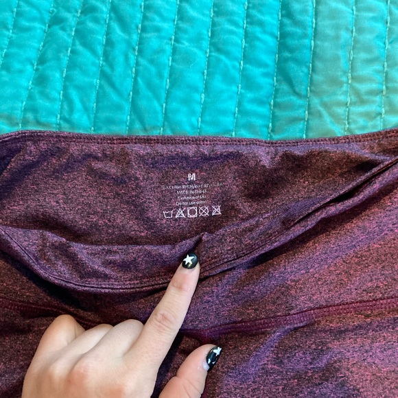 Full Length Purple Athletic Tights - Picture 3 of 4